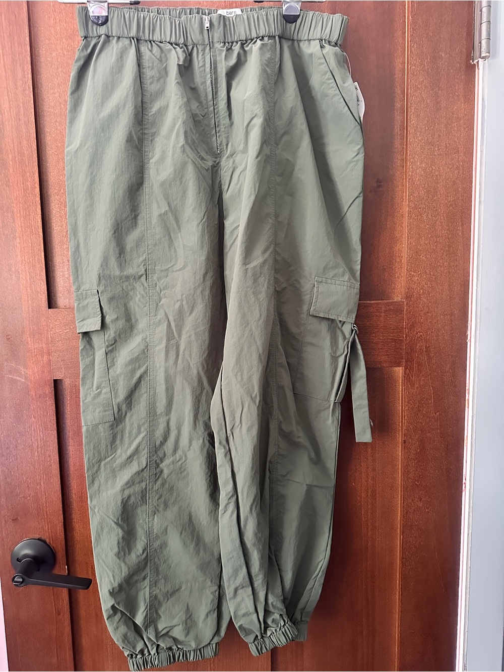 Bar III Olive Cargo Jogger Pants
